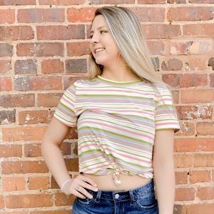 Striped Graphic Tee